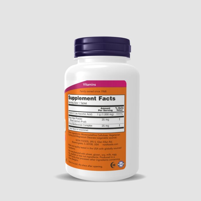 Vitamin C 1000 mg Tablets _ Immune Support_ _ NOW Foods. FACTE