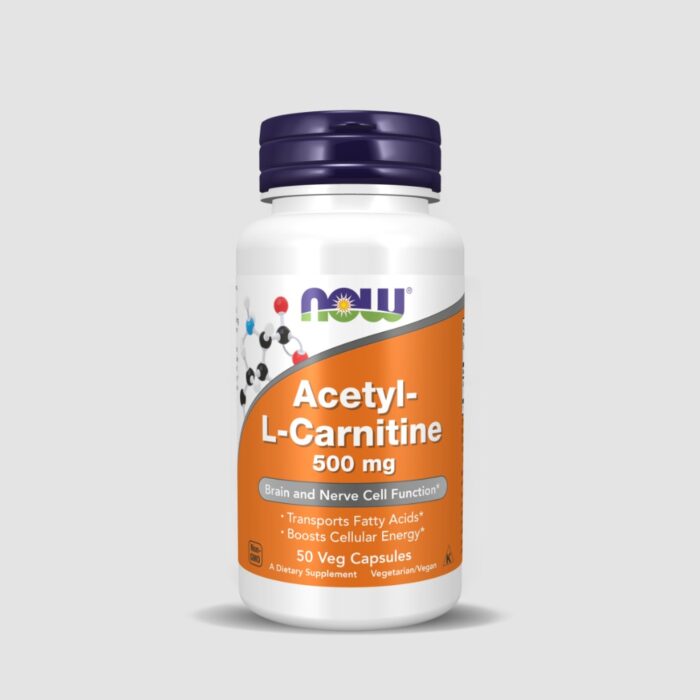 Acetyl L-carnitine 500mg 50 Veg Capsules nutritech