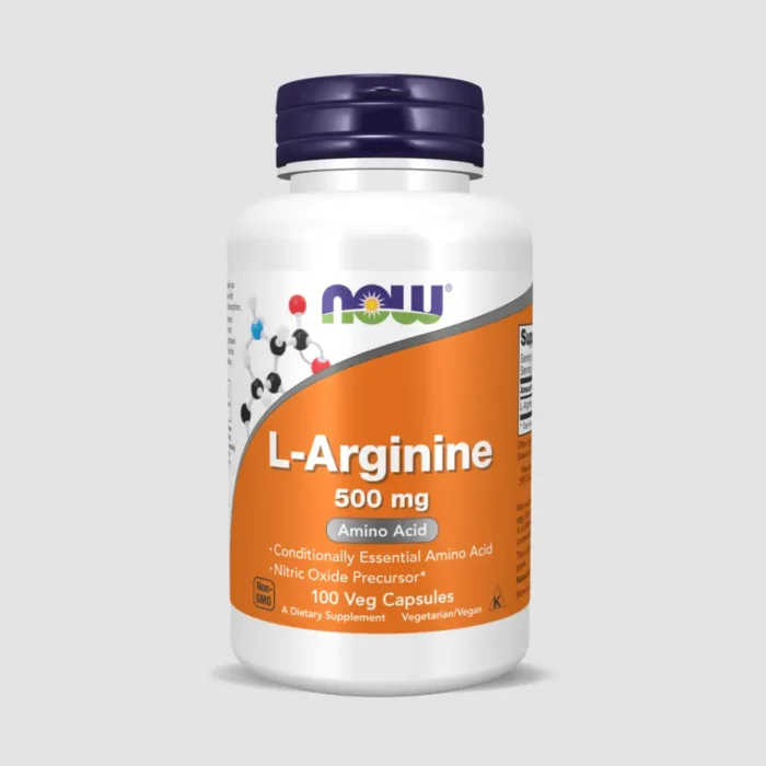 LArginine 500 mg Veg Capsules now foods nutritech maroc