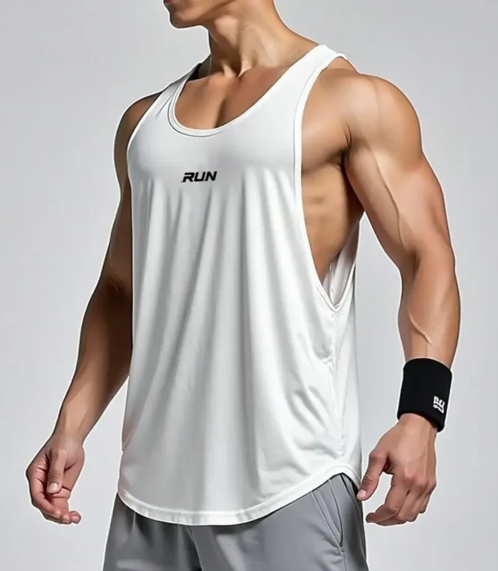 Débardeur Blanc GymBeat Homme