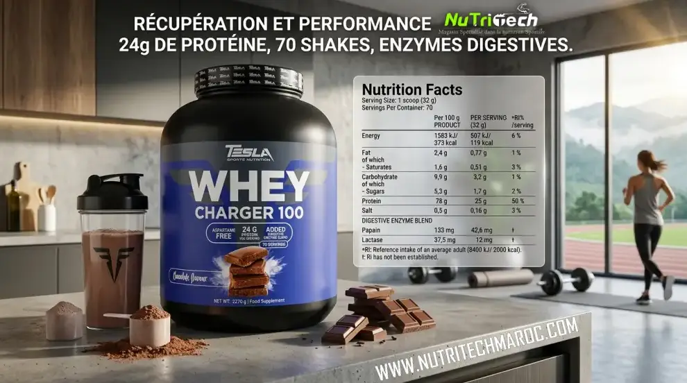 Découvrez Tesla Whey Charger Protein 2,27 kg